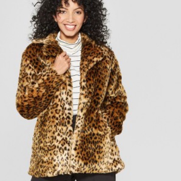 a new day Jackets & Blazers - leopard faux fur coat 🐆 🧥
